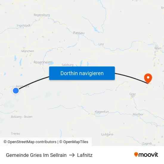 Gemeinde Gries Im Sellrain to Lafnitz map