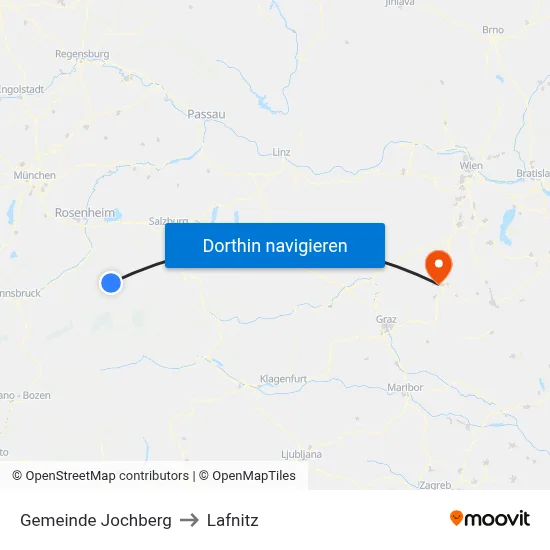 Gemeinde Jochberg to Lafnitz map