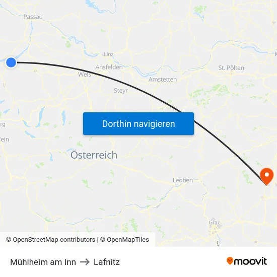 Mühlheim am Inn to Lafnitz map