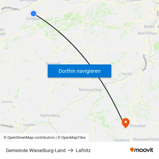 Gemeinde Wieselburg-Land to Lafnitz map