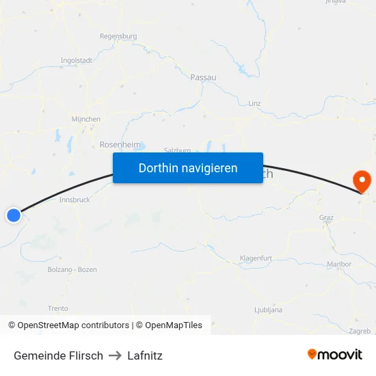 Gemeinde Flirsch to Lafnitz map
