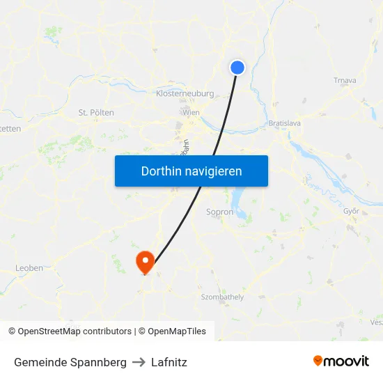 Gemeinde Spannberg to Lafnitz map
