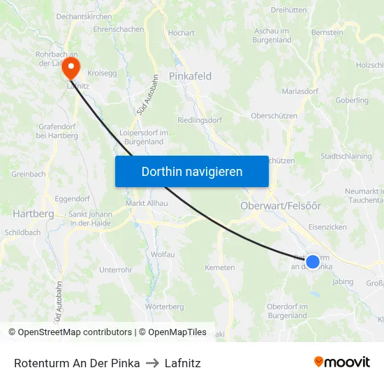 Rotenturm An Der Pinka to Lafnitz map