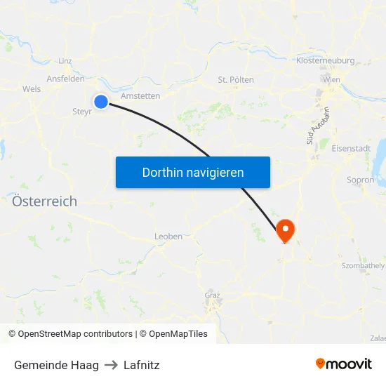 Gemeinde Haag to Lafnitz map