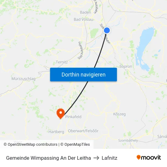 Gemeinde Wimpassing An Der Leitha to Lafnitz map