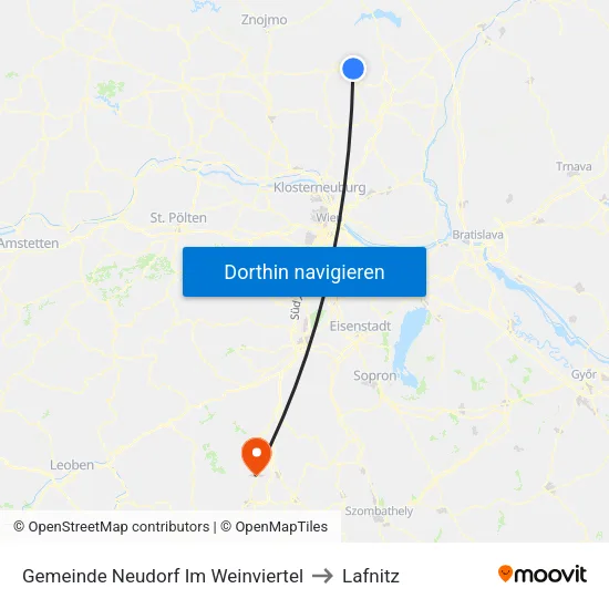 Gemeinde Neudorf Im Weinviertel to Lafnitz map