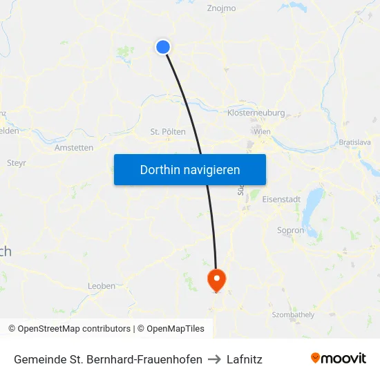 Gemeinde St. Bernhard-Frauenhofen to Lafnitz map
