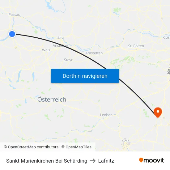 Sankt Marienkirchen Bei Schärding to Lafnitz map