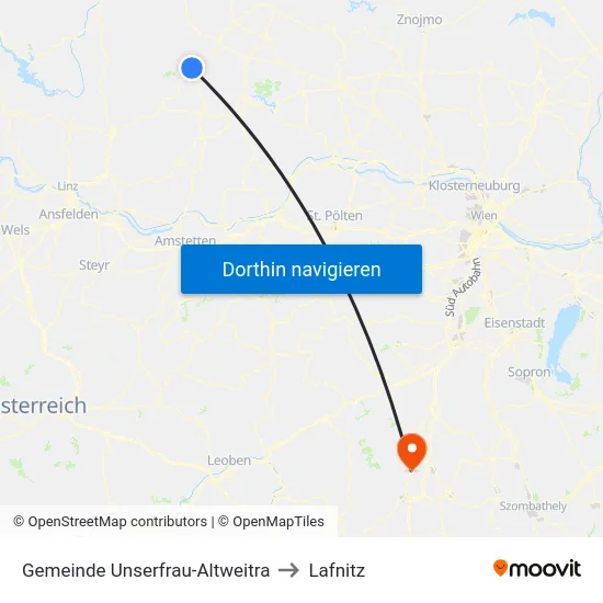 Gemeinde Unserfrau-Altweitra to Lafnitz map