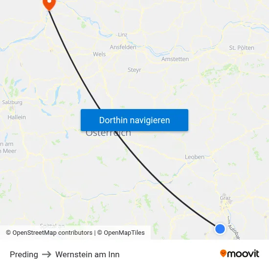Preding to Wernstein am Inn map