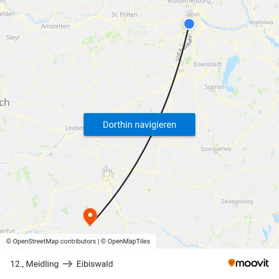 12., Meidling to Eibiswald map