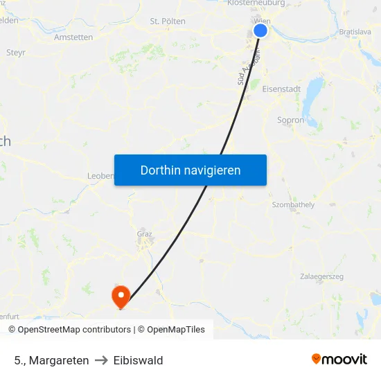 5., Margareten to Eibiswald map