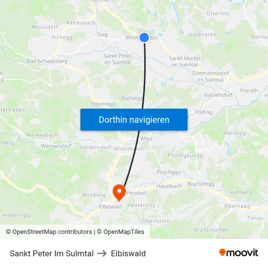 Sankt Peter Im Sulmtal to Eibiswald map
