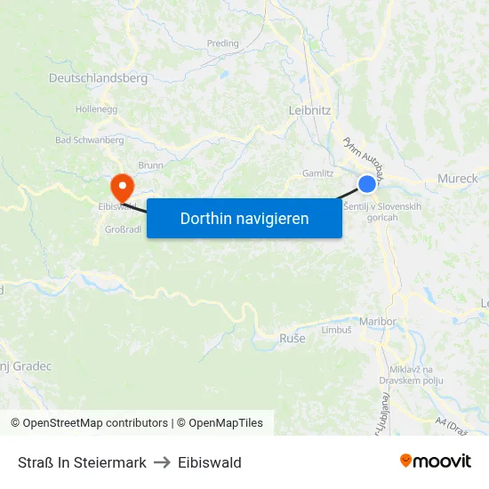 Straß In Steiermark to Eibiswald map