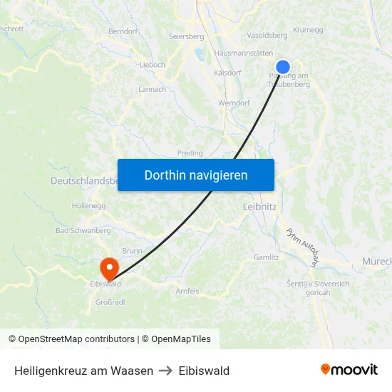 Heiligenkreuz am Waasen to Eibiswald map