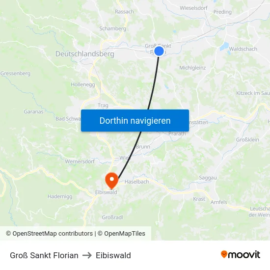 Groß Sankt Florian to Eibiswald map