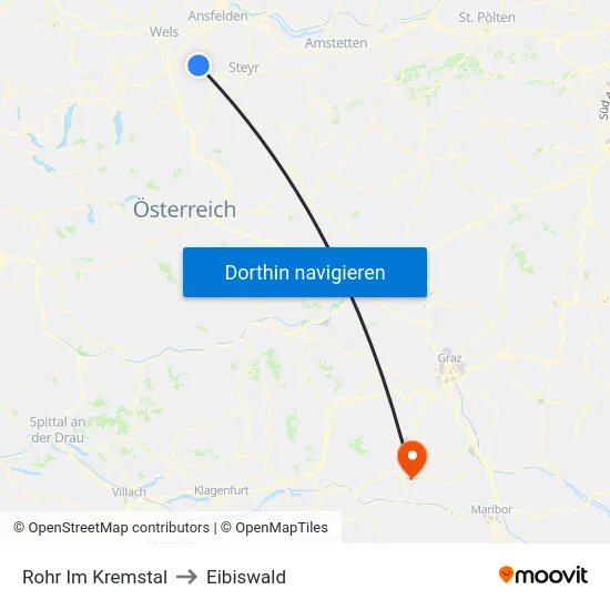 Rohr Im Kremstal to Eibiswald map