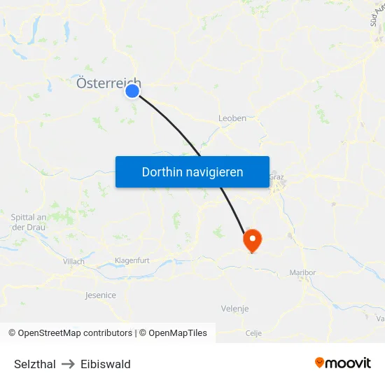 Selzthal to Eibiswald map