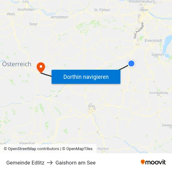 Gemeinde Edlitz to Gaishorn am See map