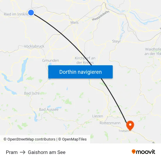 Pram to Gaishorn am See map