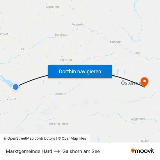Marktgemeinde Hard to Gaishorn am See map