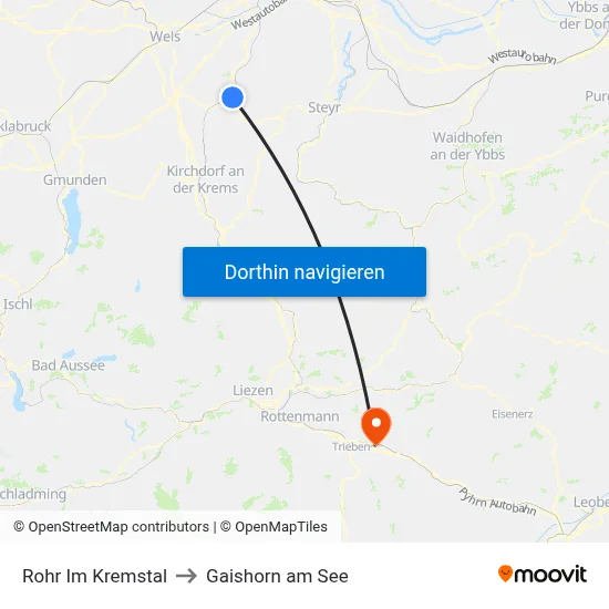 Rohr Im Kremstal to Gaishorn am See map