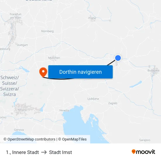 1., Innere Stadt to Stadt Imst map