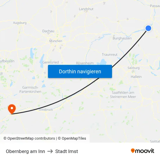 Obernberg am Inn to Stadt Imst map