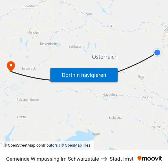 Gemeinde Wimpassing Im Schwarzatale to Stadt Imst map