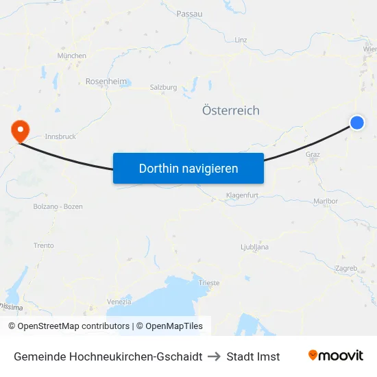 Gemeinde Hochneukirchen-Gschaidt to Stadt Imst map