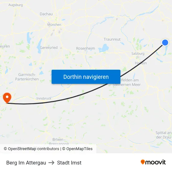 Berg Im Attergau to Stadt Imst map