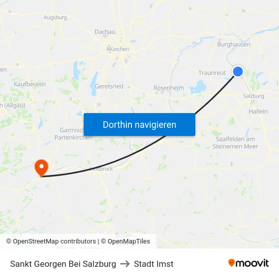 Sankt Georgen Bei Salzburg to Stadt Imst map