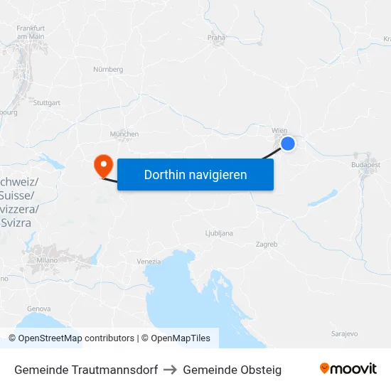 Gemeinde Trautmannsdorf to Gemeinde Obsteig map