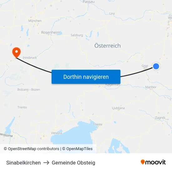 Sinabelkirchen to Gemeinde Obsteig map