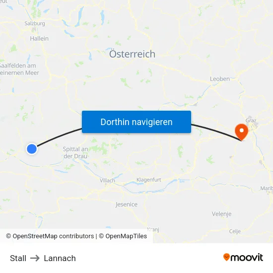 Stall to Lannach map