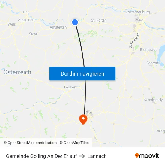 Gemeinde Golling An Der Erlauf to Lannach map