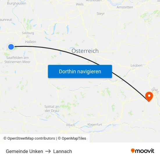 Gemeinde Unken to Lannach map
