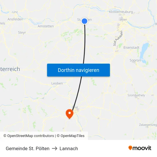 Gemeinde St. Pölten to Lannach map