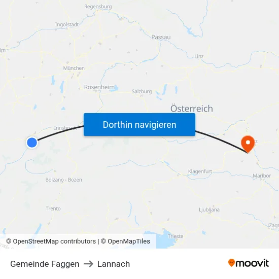 Gemeinde Faggen to Lannach map