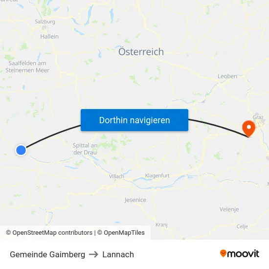 Gemeinde Gaimberg to Lannach map