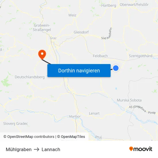 Mühlgraben to Lannach map