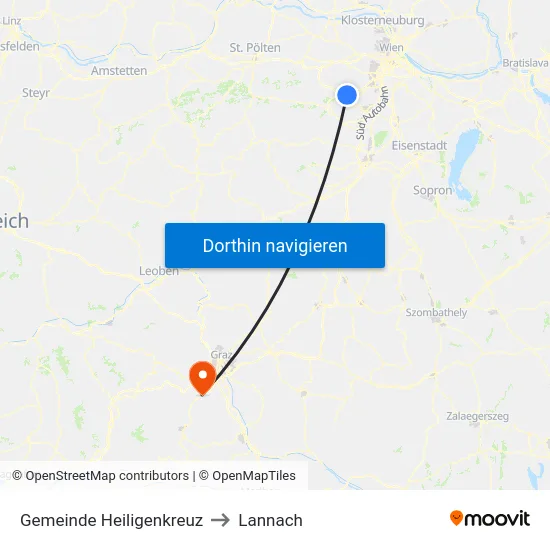 Gemeinde Heiligenkreuz to Lannach map