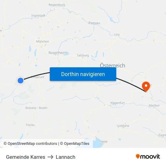 Gemeinde Karres to Lannach map