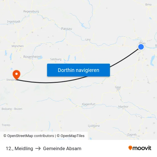 12., Meidling to Gemeinde Absam map