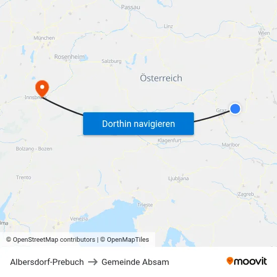 Albersdorf-Prebuch to Gemeinde Absam map