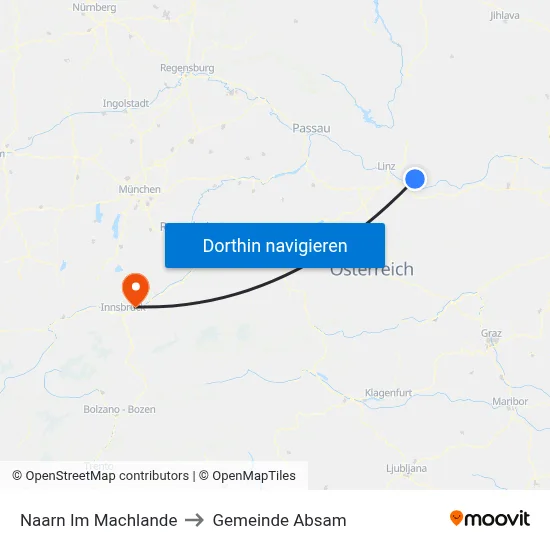 Naarn Im Machlande to Gemeinde Absam map