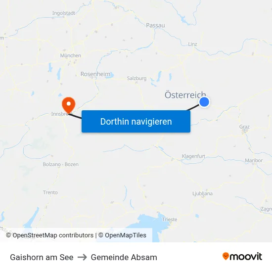 Gaishorn am See to Gemeinde Absam map