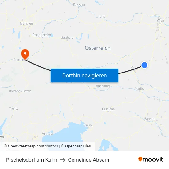 Pischelsdorf am Kulm to Gemeinde Absam map