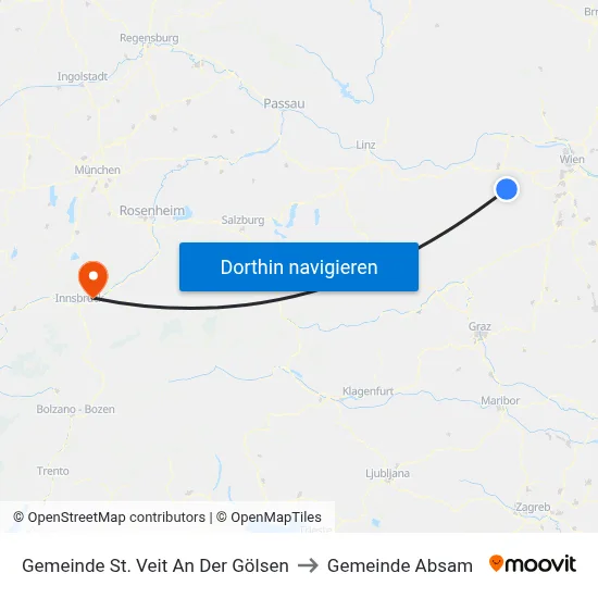 Gemeinde St. Veit An Der Gölsen to Gemeinde Absam map
