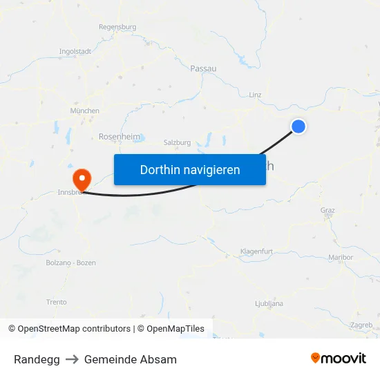 Randegg to Gemeinde Absam map